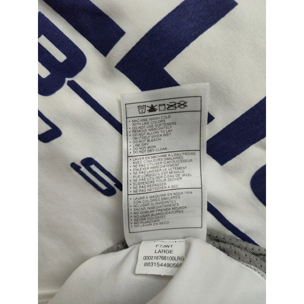 Nike Men Shirt Jersey L White Gray Bullis Bulldogs Lacrosse Compression Athletic